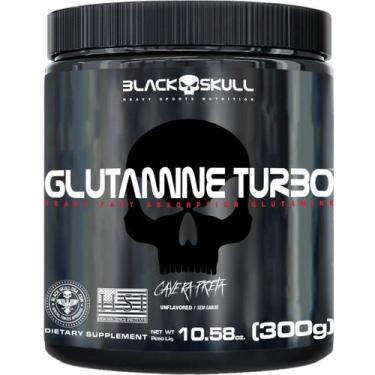 Imagem de Glutamine Turbo Caveira Preta - Glutamina + Carboidrato - 300G - Black