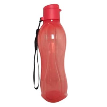 Imagem de Tupperware Garrafa Ecotupper 500ml | Tampa Fliptop Sem Vazar Cor:Melancia 7x21x7