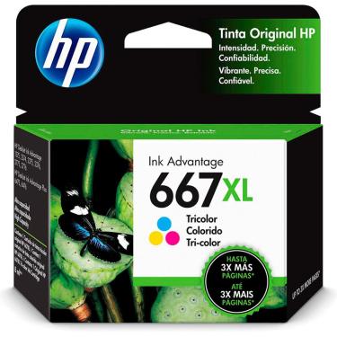 Imagem de Cartucho HP 667XL Colorido - 3YM80AL - Para Deskjet Ink Advantage 6000 / 6400 / 1200 / 2300 / 2700