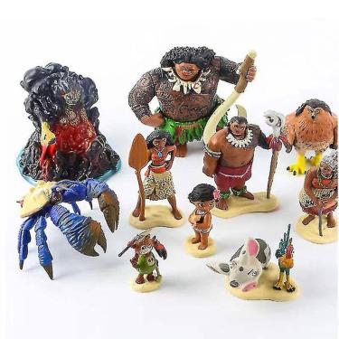 Imagem de 10pcsset desenhos animados moana princesa lenda vaiana figura de ação 