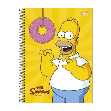 Imagem de Caderno Espiral Universitário Simpsons - Donuts - 80 Folhas - Tilibra