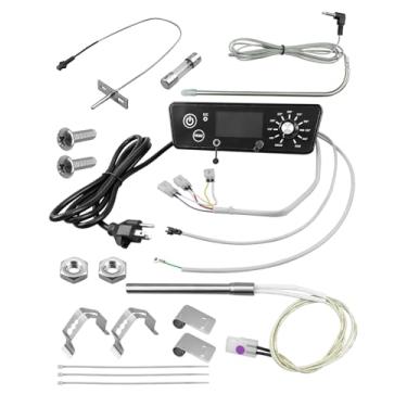 Imagem de QAGGUM Kit de placa de controle de termostato digital adequado para defumador vertical Pit Boss série 3/4/5/7 com 1 Ignitor, 1 sonda de grelha e 2 sondas de carne visor LCD