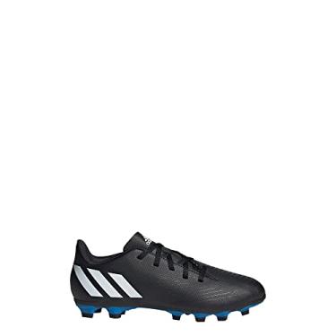 Imagem de adidas Tênis de futebol unissex Predator Edge.4 Flexível – Chuteira infantil, Núcleo preto/branco/vermelho vívido, 18