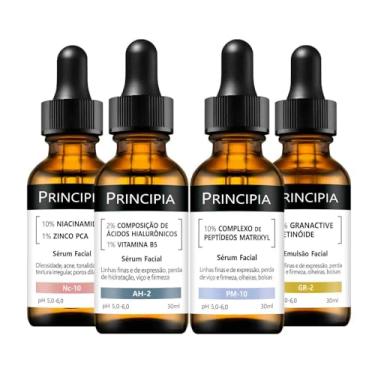 Imagem de Principia Kit 4 Séruns Niacinamida + Hialurônicos + Peptídeos + Retinóide