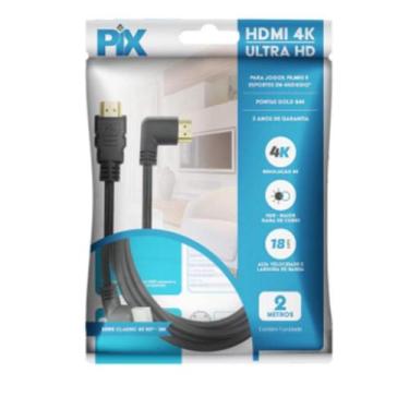 Imagem de Cabo Hdmi-Macho X Hdmi-Macho 2.0 4K 19 Pinos 90 Graus - A.R Variedades