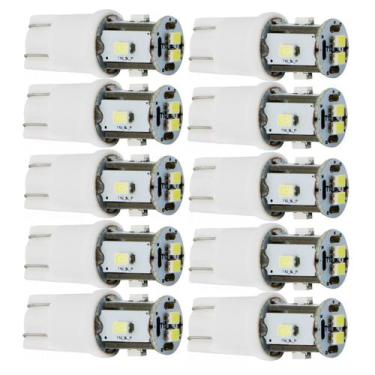 Imagem de 10 Lampada Pingao T10 Tipo Torre 6 Leds 36mm Esmagada 1.8w - STORE AUT