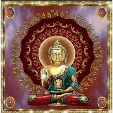 Imagem de Toalha Para Jogar Tarô E Oráculos Buda 2 Em Veludo +presente - Loja do