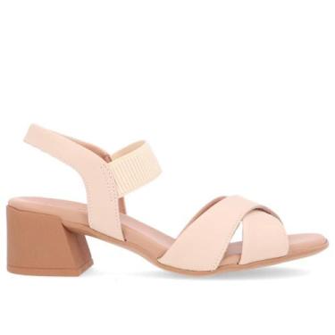 Imagem de Sandalia usaflex salto bloco ref al2002 feminino, Bege, 37