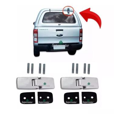 Imagem de Par Dobradiça Tampa Motor Baú Furgão Puma Buggy Moto Cromada - Superce