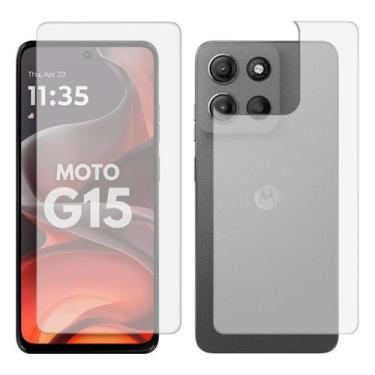Imagem de Pelicula De Hidrogel Frente Verso Compatível Para Motorola Moto G15 - 
