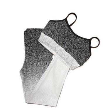 Imagem de Conjunto Degradê para Academia com Legging de Cintura Alta e Bojo - MD