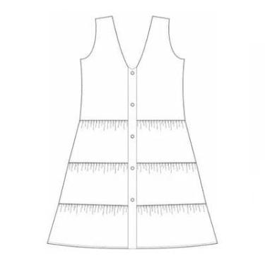 Imagem de Molde vestido regata abotoamento tamanho PP ao EXG by Maísa Rasche - E