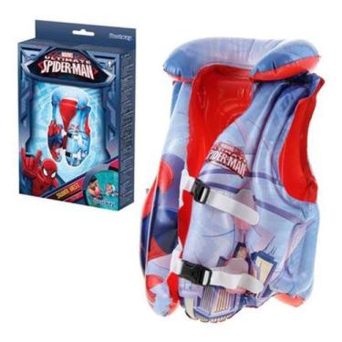 Imagem de Colete Salva Vidas Boia Infantil Inflável Spider Man Marvel - Bestway