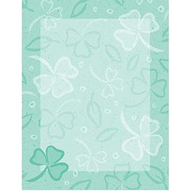 Imagem de Paperdirect Shamrocks Spring St Patrick Papel de papelaria, papel de borda, papel timbrado 21 x 28 cm, 25 folhas, papel de escrita premium elegante, papel decorativo para impressora