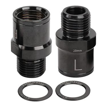 Imagem de Extensor de Pedal de Ciclo de 20mm, Adaptadores de Pedais de Ciclismo de Liga Com Arruela de pé Eixo de Extensão de Pedal de Ciclismo para Ciclo de Estrada de Montanha (Preto)