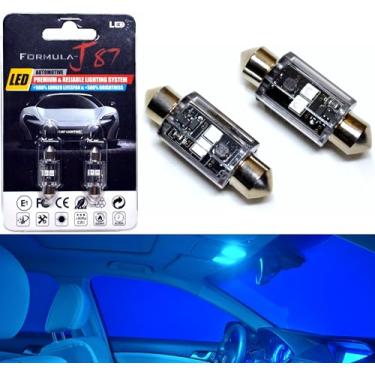 Imagem de Formula-J87 Lâmpadas LED 3030 SMD 31 mm DE3175 DE3021 DE3022 – Domo interior, mapa, porta, porta-malas, carga, substituição de luz de porta-luvas (pacote com 2) (azul)