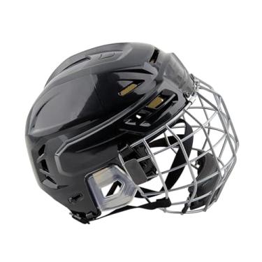 Imagem de menolana Capacete de hóquei com máscara facial, exercício ajustável, respirável, jogo de treinamento, equipamento esportivo, capacete de skate no gelo, Xl