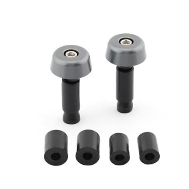 Imagem de FINMOKAL 2 peças 14-22 mm 7/20.3 cm Universal Motocicleta Grips Bar End Plugs Caps Motocicleta Dirt Bike Handle Bar End Cap Plugs Slider (Titânio)
