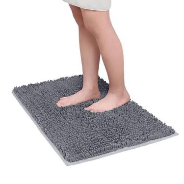 Imagem de Kit 03 Tapete Microfibra Bolinha 0,38mx0,58m - Rozac, Cinza