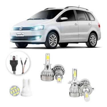 Imagem de Lampadas Led Volkswagen Spacefox 2006 A 2009 H3 H4 20000lm - V10, Bran