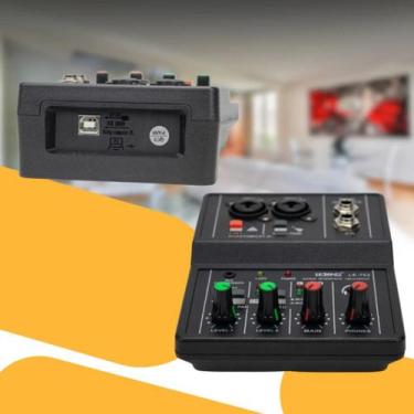 Imagem de Mesa de Som 2 Canais Professional Audio Sound Card Com Monitor Guitarr