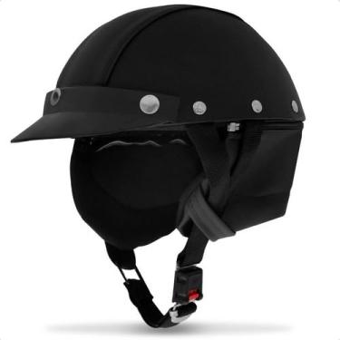 Imagem de Capacete Couro Coquinho Pro Tork Custom Bike Moto Cor Preto