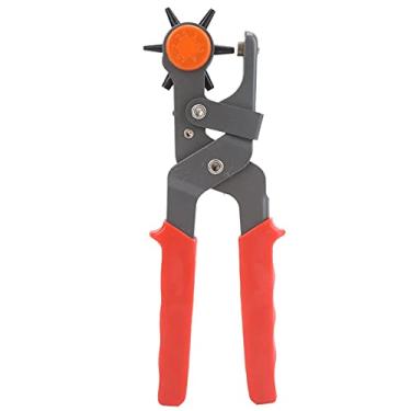 Imagem de Furador de Couro, Multifuncional, 6 Furos Redondos, Alicate de Perfuração, Ferramenta Manual de Fixação de Cinto, Material de Aço de Alto Carbono, Com Mola, Furadores