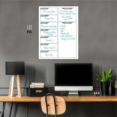 Imagem de Quadro Planejamento Mensal Planner Tarefas Branco 50 x 37,5 cm - Micro