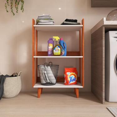 Imagem de Armário Multiuso Lavanderia Organizador Movlar - Mod.0704 (Nature/Branco)