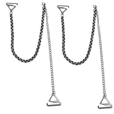 Imagem de Sutiã de strass preto e branco, alças de ombro para mulheres, duas cores, cristal, ajustável, lingerie com alça sexy, moda íntima, corrente, vestido de casamento, festa, baile, verão, biquíni, joia