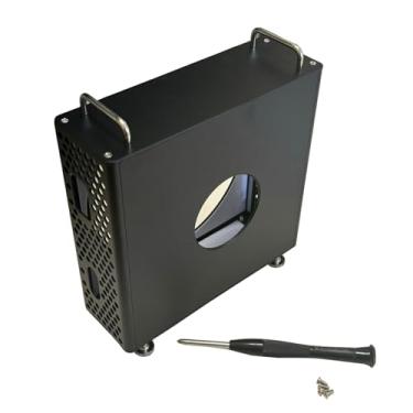 Imagem de Ycheda Suporte protetor vertical de alumínio para computador para Mac Mini M4/M4 Pro 2024 (preto)