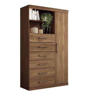 Imagem de Multi-cômoda Marabá Com Porta E 6 Gavetas Jatobá - Santos Andirá Jatobá