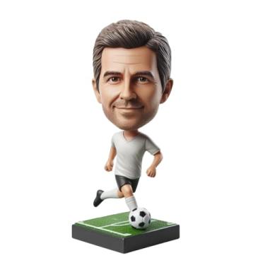 Imagem de Bobblehead de jogador de futebol feito à mão personalizado a partir de sua foto postura de corrida Vibe decoração de casa estatueta presente para entusiasta de futebol irmão pai namorado lembrança de