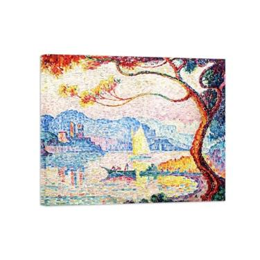 Imagem de Paul Signac Famosas Pinturas-Impressas em Tela-Porta pequena-Moderno Pôster Decoração Sala de Estar e Quarto 20x25cm8x10in Tela Embrulhada