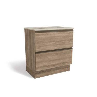 Imagem de Gabinete de Cozinha Modulado Balcão Maxxi G755 p/Cooktop 2 Gavetas c/Tampo 80cm Nogal/Orion - Kappesberg