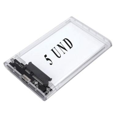 Imagem de Kit 5 Case Hd 3.0 Ext 2.5 compatível com Notebook Usb Pc 6gbps - Xway,