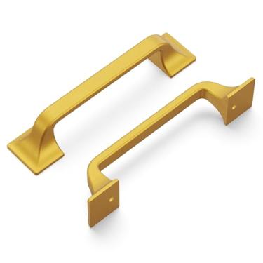 Imagem de Hickory Hardware Puxador de coleção Forge H076701-BGB-10B, 96 mm de centro a centro, latão escovado dourado, 10 unidades