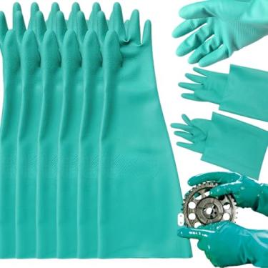 Imagem de 4 Luvas Nitrila Inseticida,venenos,químicos Borracha Grossa