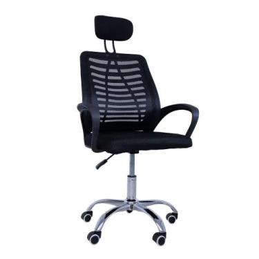 Imagem de Cadeira de Escritório Office com rodízios Viena Encosto Alto - Brazeco