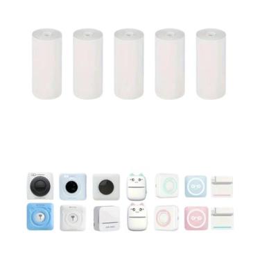 Imagem de Mini Etiqueta Térmica De Papel 57x25mm Branca Autoadesiva Para Impress