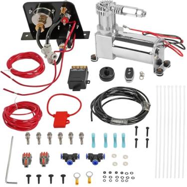 Imagem de Kit controlador de choque de ar 25804, compressor de ar e medidor de pressão