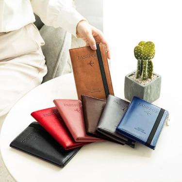 Imagem de Carteiras para passaporte, bolsa de viagem, porta-cartão, multifuncional, antifurto, porta-passaporte, carteira de identidade, negócios, viagem, porta-passaporte, Laranja, verde, rosa, One Size