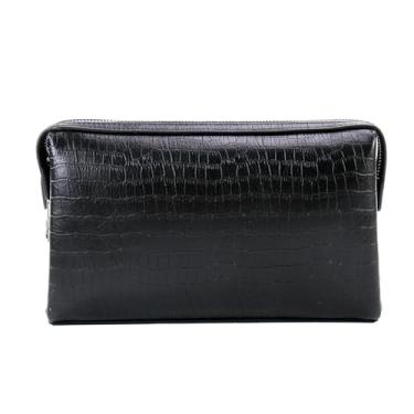 Imagem de Carteira masculina de couro com fecho de zíper da BALIDIYA, Black-01, One size