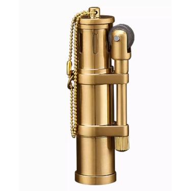 Imagem de Isqueiro de vela criativo de querosene vintage Wheel para presente de coleção (dourado)