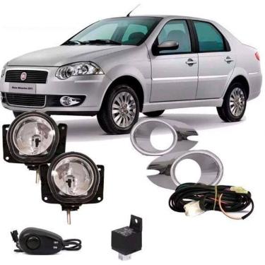Imagem de Kit Farol Milha Neblina Palio Siena Elx 2011 Moldura Cromada