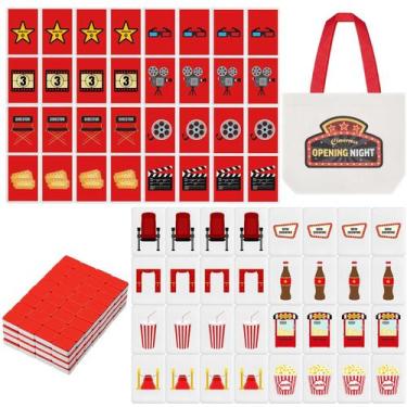 Imagem de Conjunto de blocos de Mahjong Hollowfly 65 Tiles Movie Night 30 mm