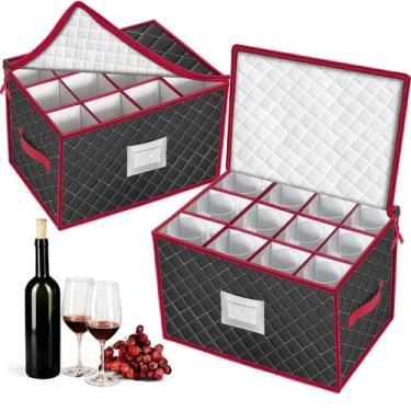 Imagem de O estojo de armazenamento VERONLY Stemware contém 24 taças de vinho 39