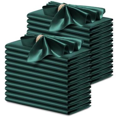 Imagem de Guardanapos de pano P Pothuiny Satin 43x43 cm 24 unidades verdes