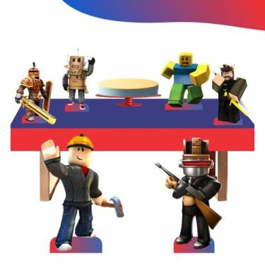 Imagem de Kit 4 Displays de Mesa 20cm + 2 Totens de Chão 45cm MDF 3mm - Roblox -