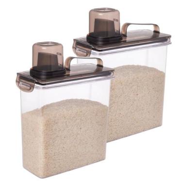 Imagem de Kit 2 Potes Herméticos 3L Com Dosador Organizador Multiuso Dispenser p